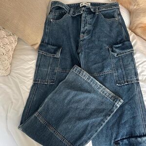 Nordstrom women’s Blue Cargo Jeans